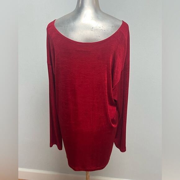 Hot Spice USA Red L/S Tee Top Womens Size Large Sparkles Crystals Vintage 90’s - Picture 4 of 5